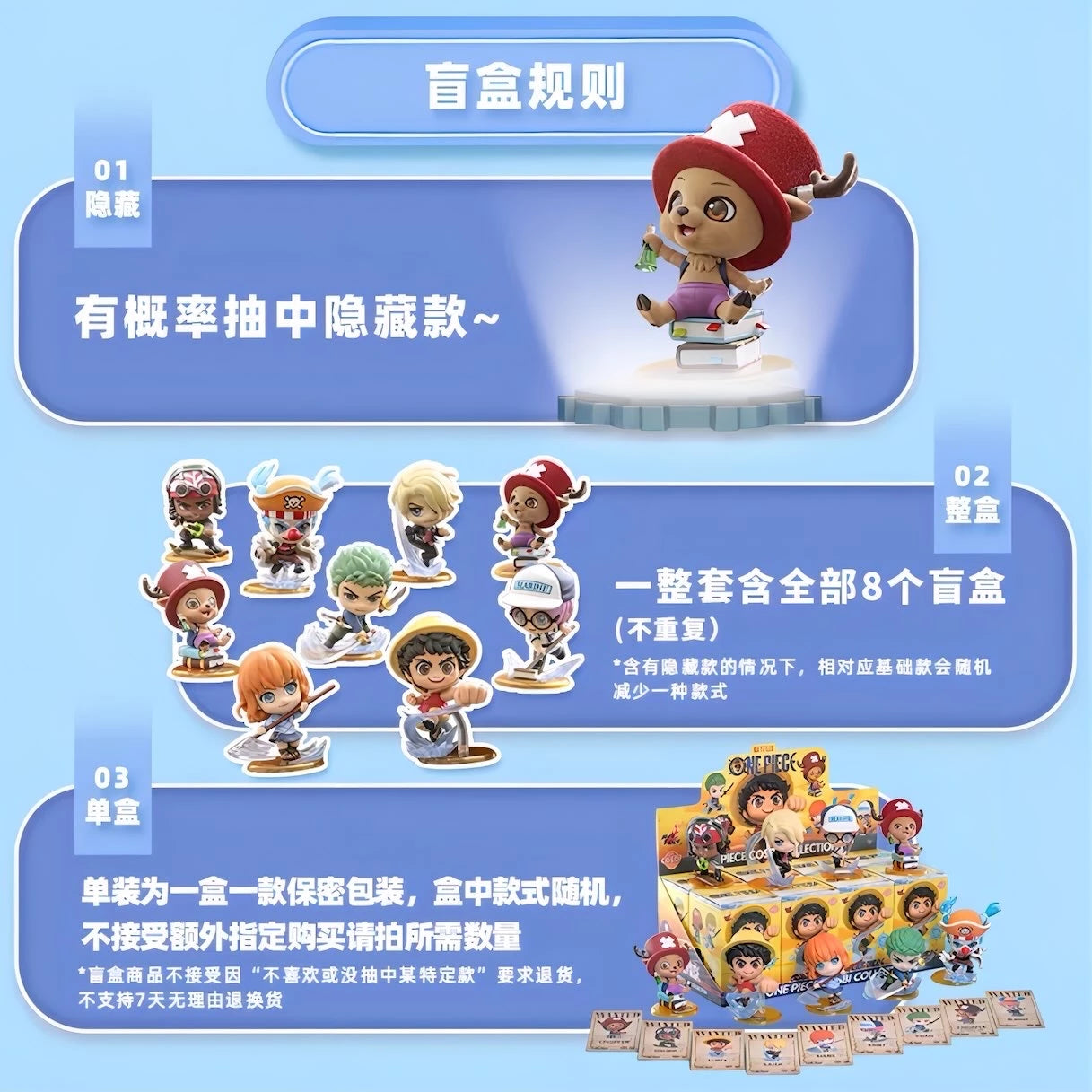 ONE PIECE Netflix実写版 フィギュア COSBI Collection ブラインドボックス 封入仕様イメージ
