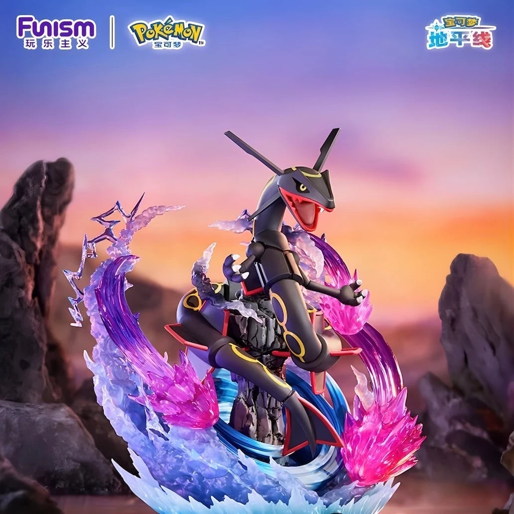 ポケットモンスター 黒いレックウザ スタチューフィギュア 極態シリーズ Funism エフェクト付き展示イメージ