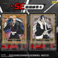 クラシカルな切手風のフレームデザインが施された「SE（暗曜郵票卡）」レアリティのカード。左に黒崎一護、右に朽木白哉が描かれている。