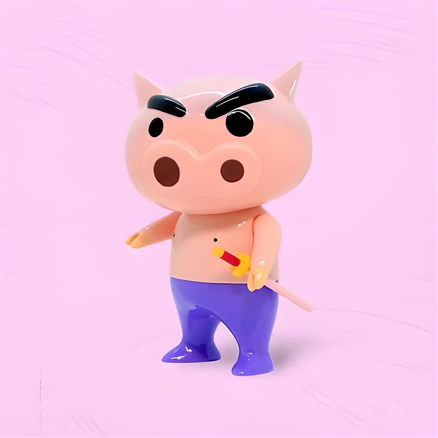 クレヨンしんちゃん ぶりぶりざえもん Best.be.fore 賞味期限 ソフビフィギュア 正面 棒を持つ姿 香港限定