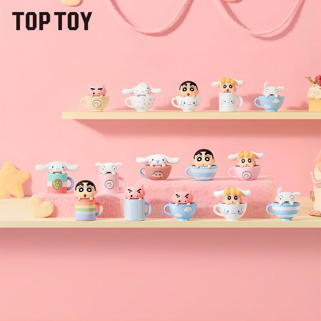 クレヨンしんちゃん シナモロール ティーカップ フィギュア 10包30粒 BOX クレヨンしんちゃん × シナモロール MINI ティーカップシリーズ