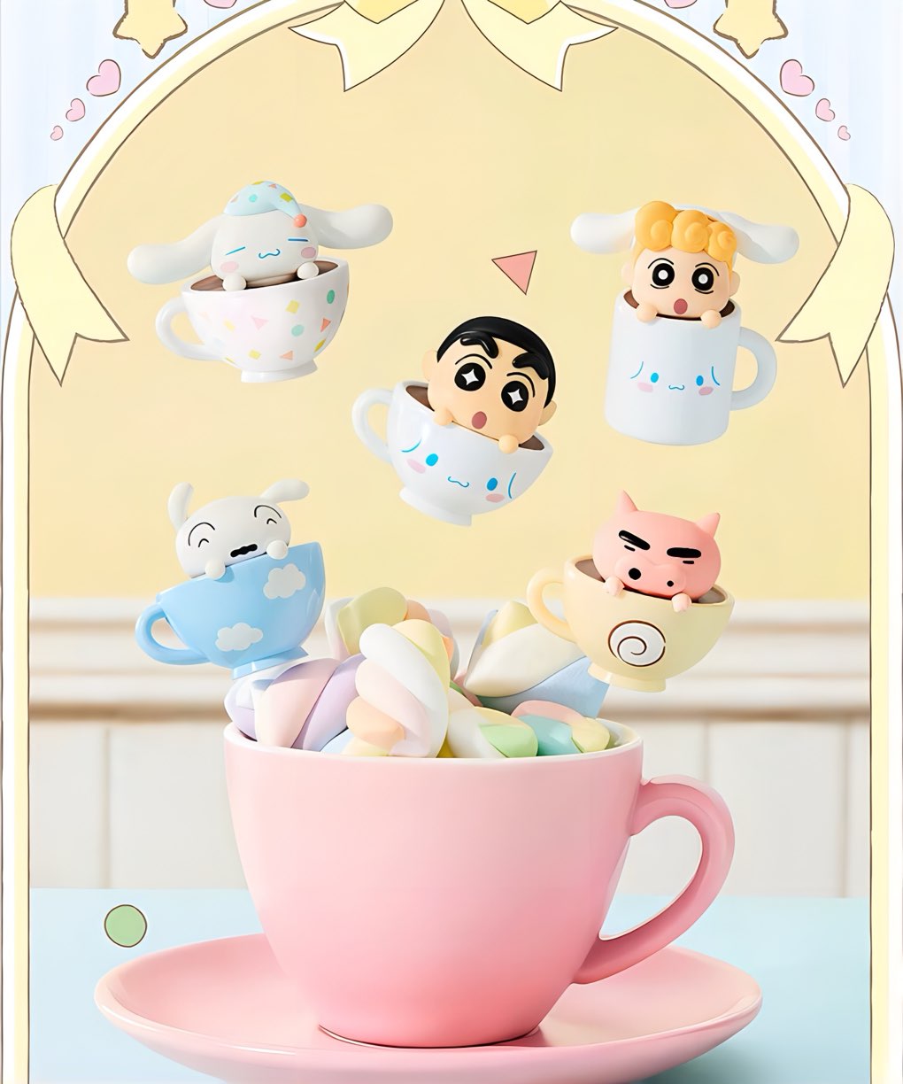 クレヨンしんちゃん × シナモロール MINI ティーカップシリーズ フィギュア ブラインドパック