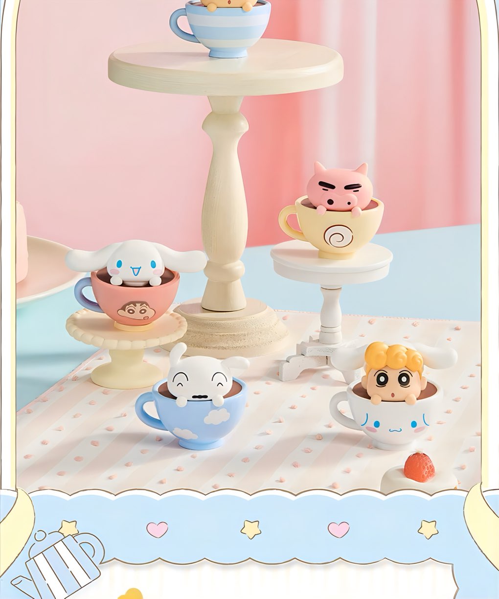 クレヨンしんちゃん × シナモロール MINI ティーカップシリーズ フィギュア ブラインドパック