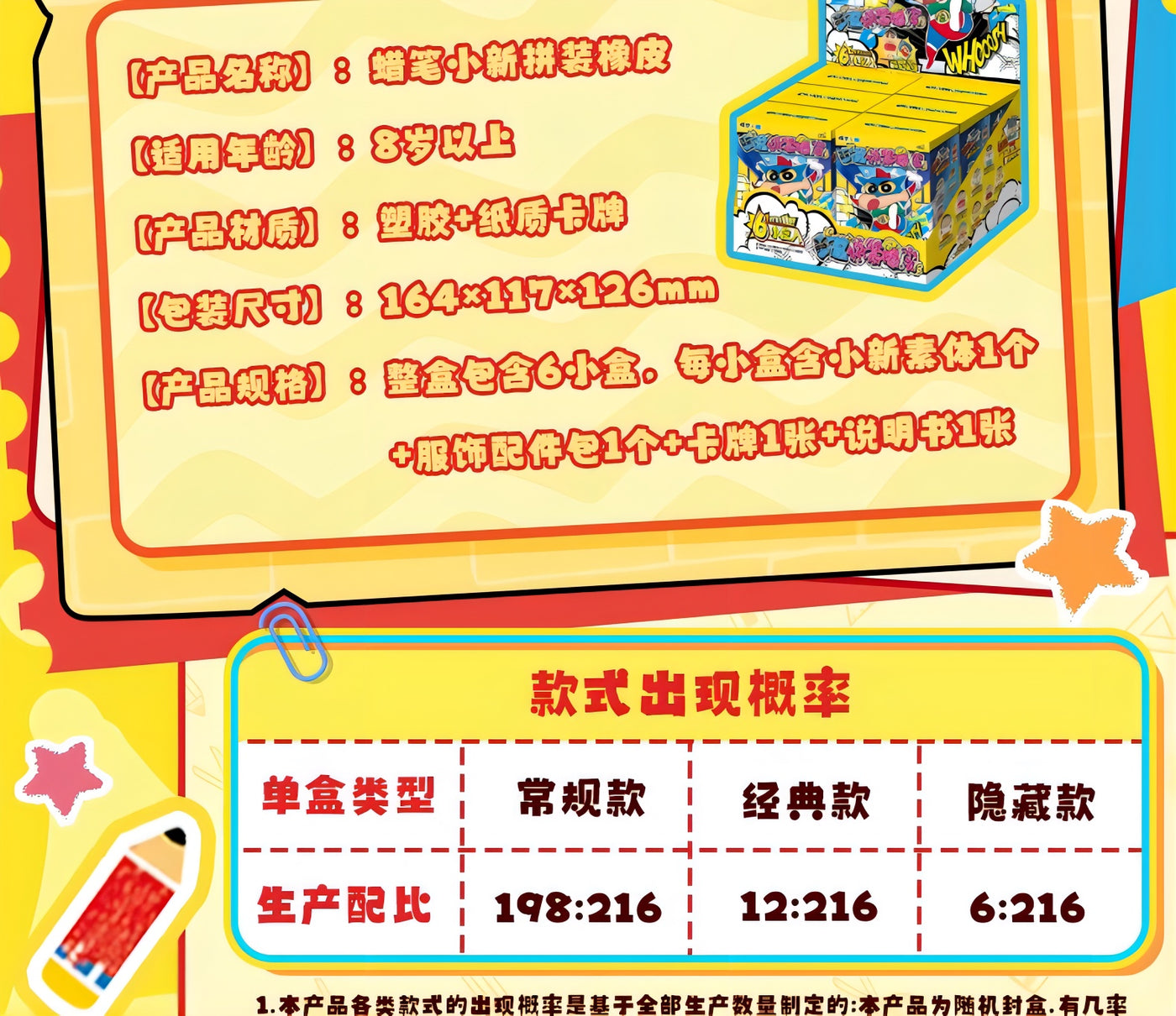 クレヨンしんちゃん フィギュア 趣味拼装橡皮擦 ブラインドボックス
