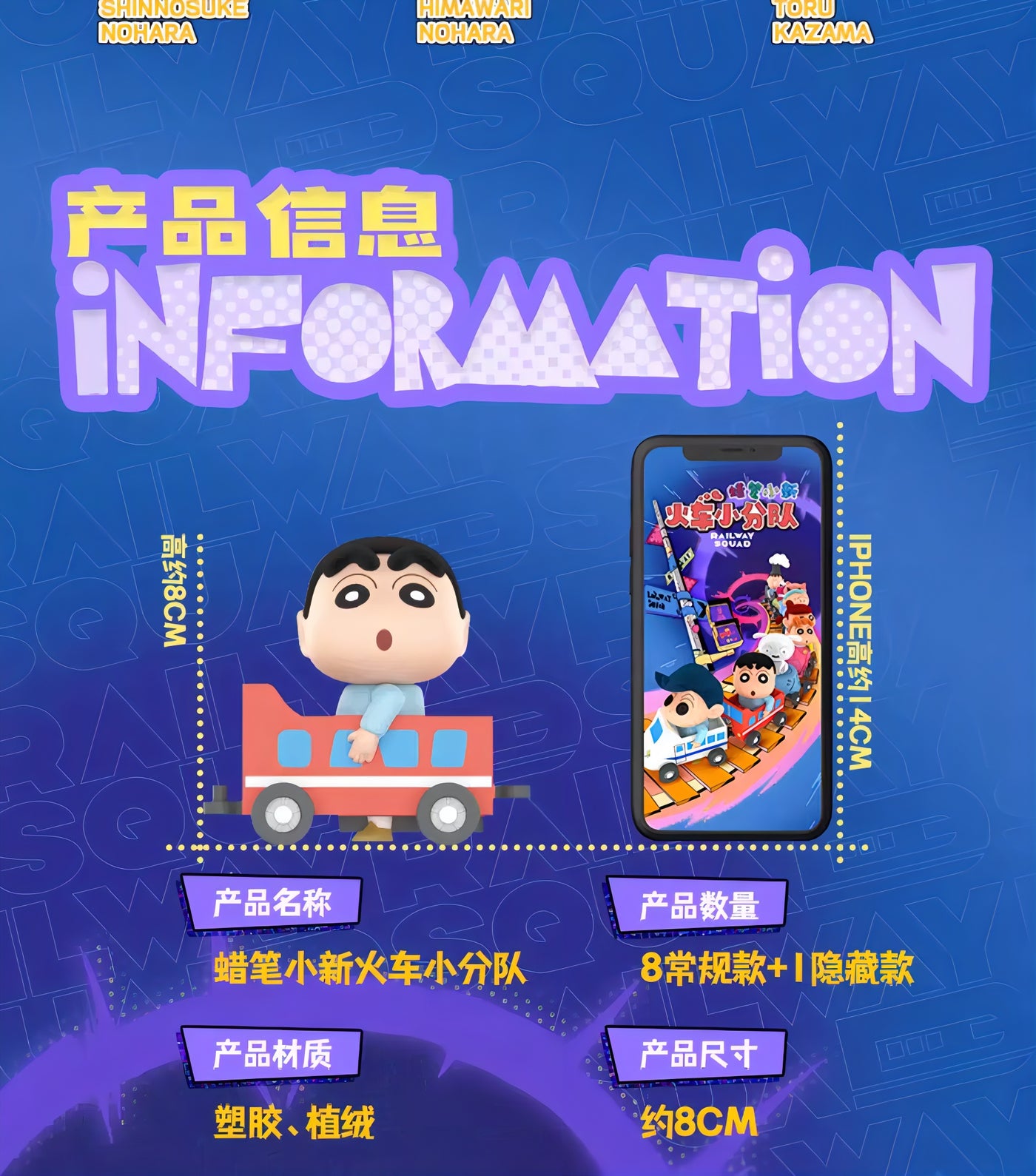 クレヨンしんちゃん フィギュア レールウェイ・スクワッドシリーズ ブラインドボックス
