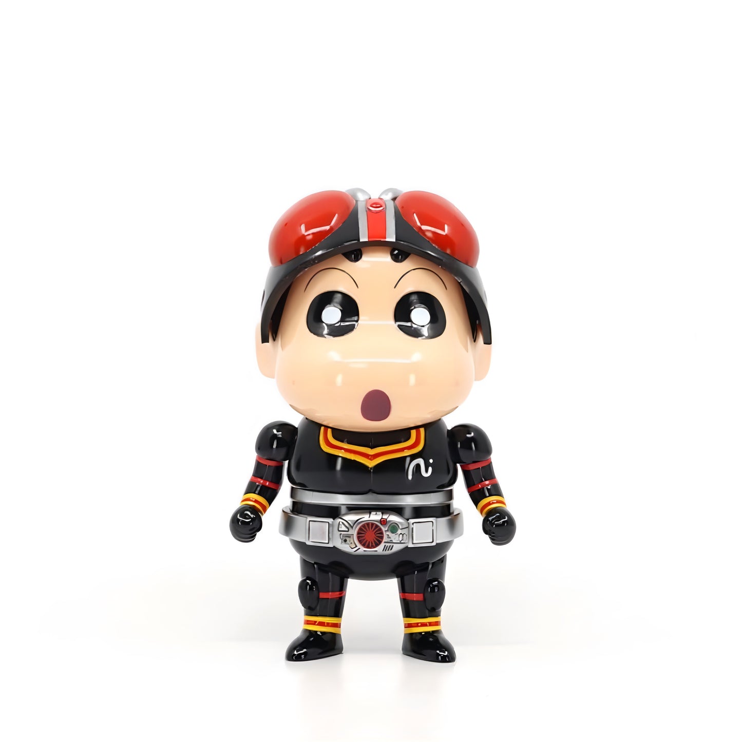 クレヨンしんちゃん 仮面ライダーBLACK Best.be.fore 賞味期限 ソフビフィギュア 正面 香港限定