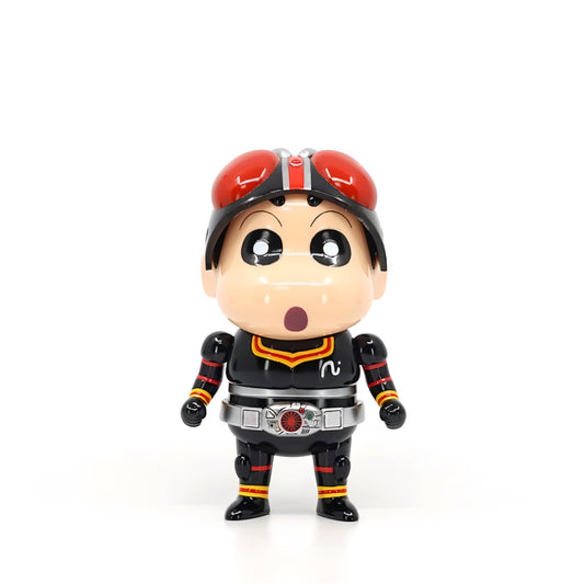 クレヨンしんちゃん 仮面ライダーBLACK Best.be.fore 賞味期限 ソフビフィギュア 正面 香港限定