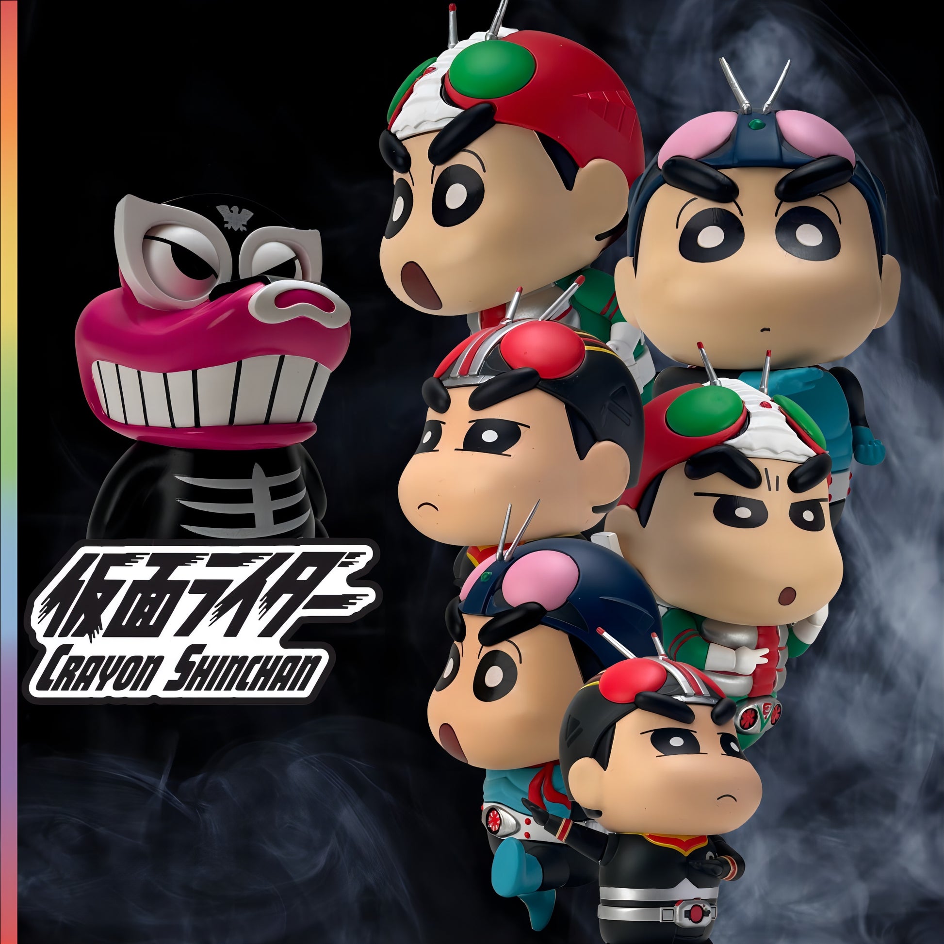 クレヨンしんちゃん 仮面ライダー ブラインドボックス フィギュア 全7種 DGSQUARED しんちゃん 変身 コレクション