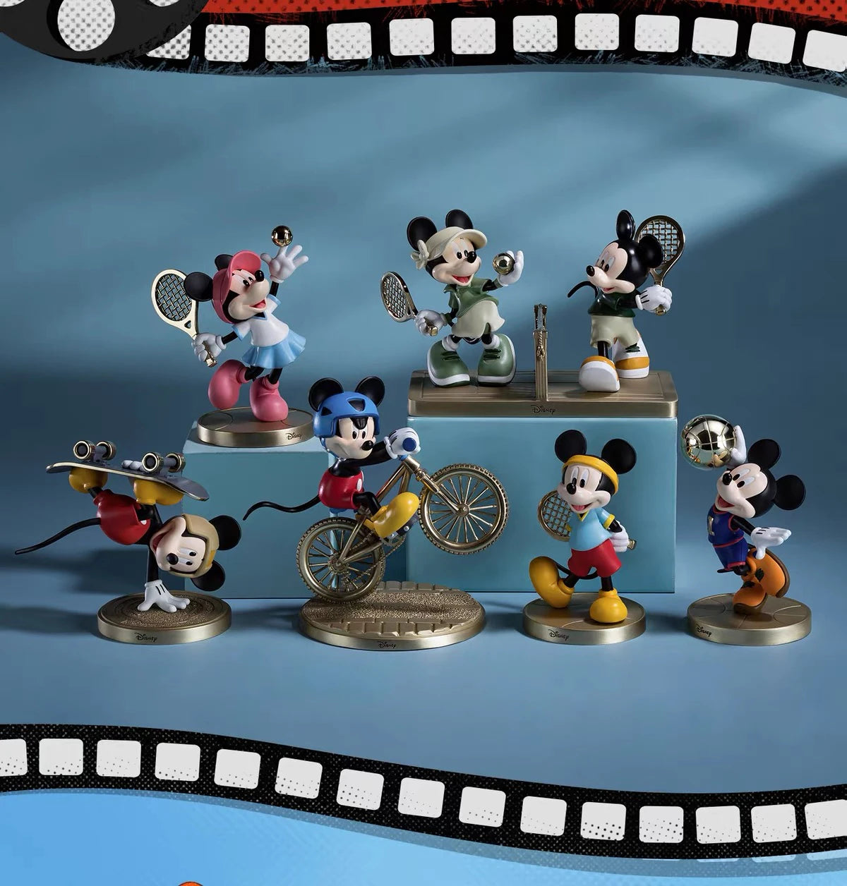 ディズニー ミッキーマウス＆ミニーマウス スタチュー スポーツシリーズ テニス Ver.