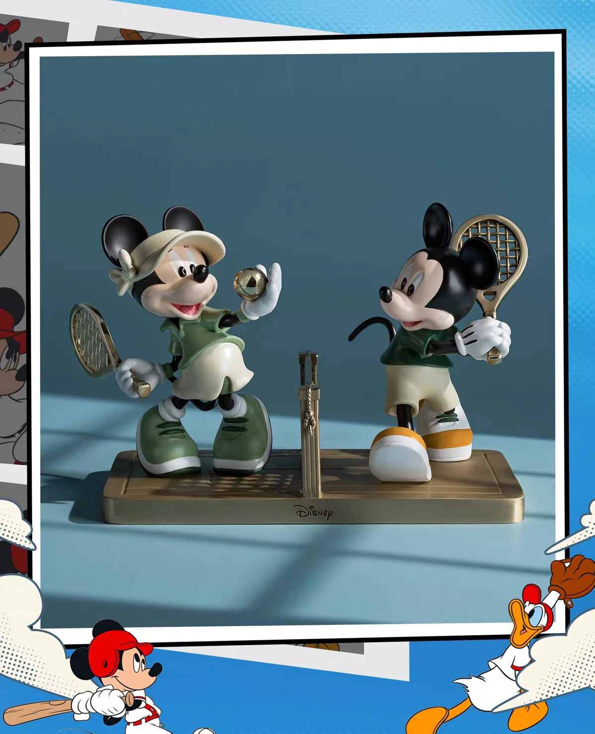 ディズニー ミッキーマウス＆ミニーマウス スタチュー スポーツシリーズ テニス Ver.