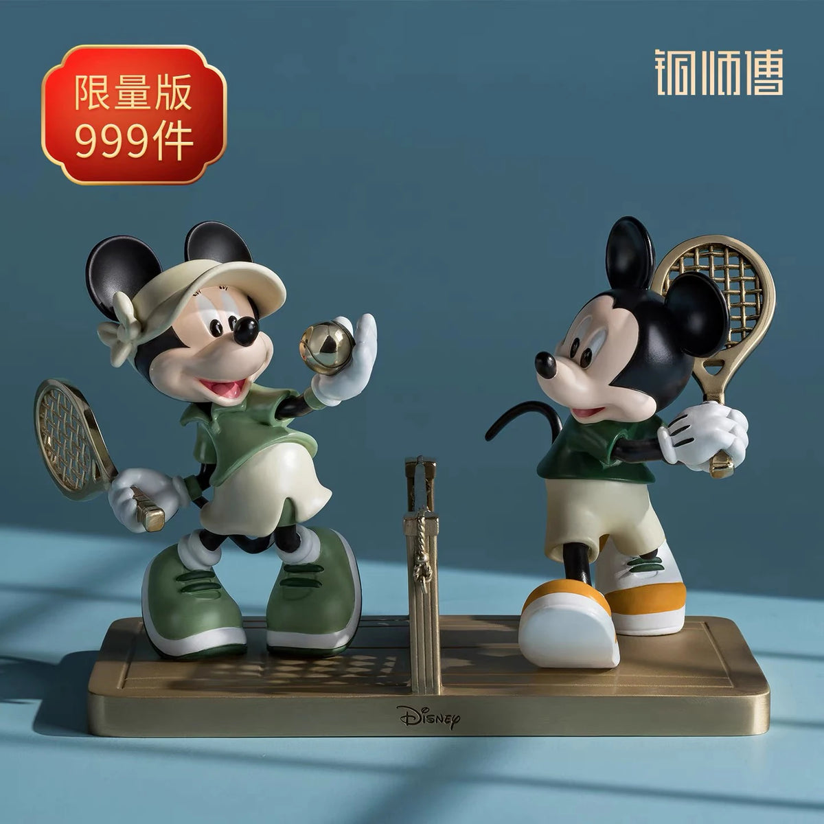ディズニー ミッキーマウス＆ミニーマウス スタチュー スポーツシリーズ テニス Ver. 正面 限定999体