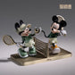 ディズニー ミッキーマウス＆ミニーマウス スタチュー スポーツシリーズ テニス Ver. 斜め正面
