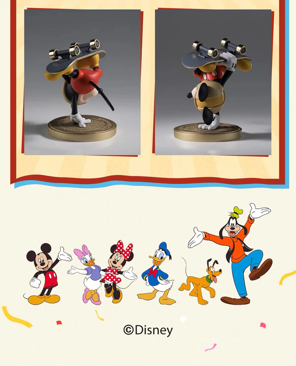 ディズニー ミッキーマウス スタチュー スポーツシリーズ スケートボード Ver.