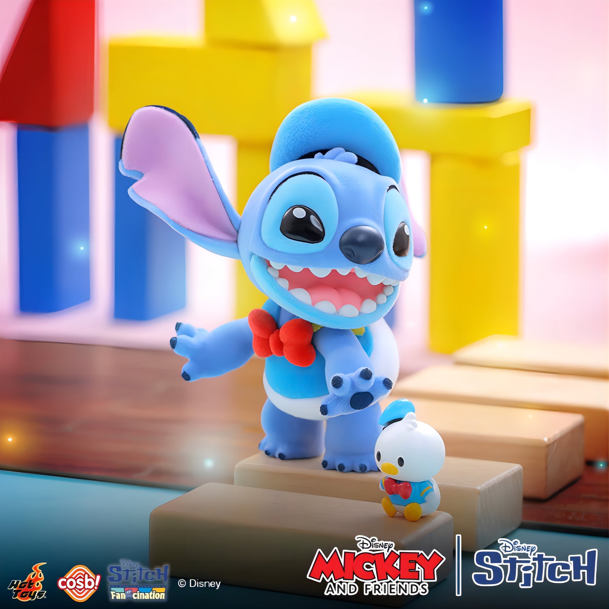 ディズニー スティッチ フィギュア COSBI Collection ブラインドボックス Hot Toys クローズアップ 帽子と蝶ネクタイ ドナルド小物
