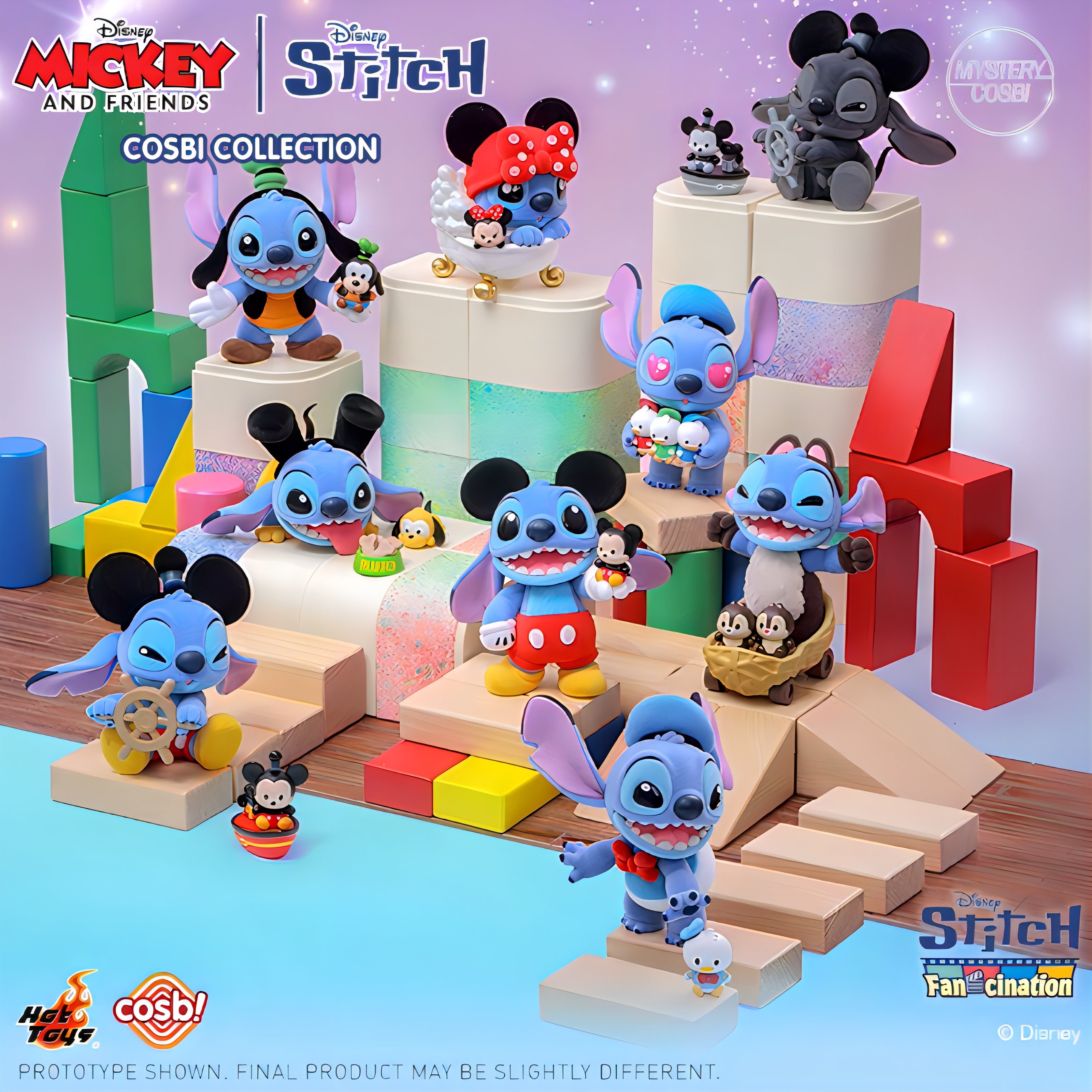 HotToys ミッキー＆フレンズ スティッチ COSBI フィギュア Disney スティッチ COSBI フィギュア 植毛Ver. ブラインドボックス
