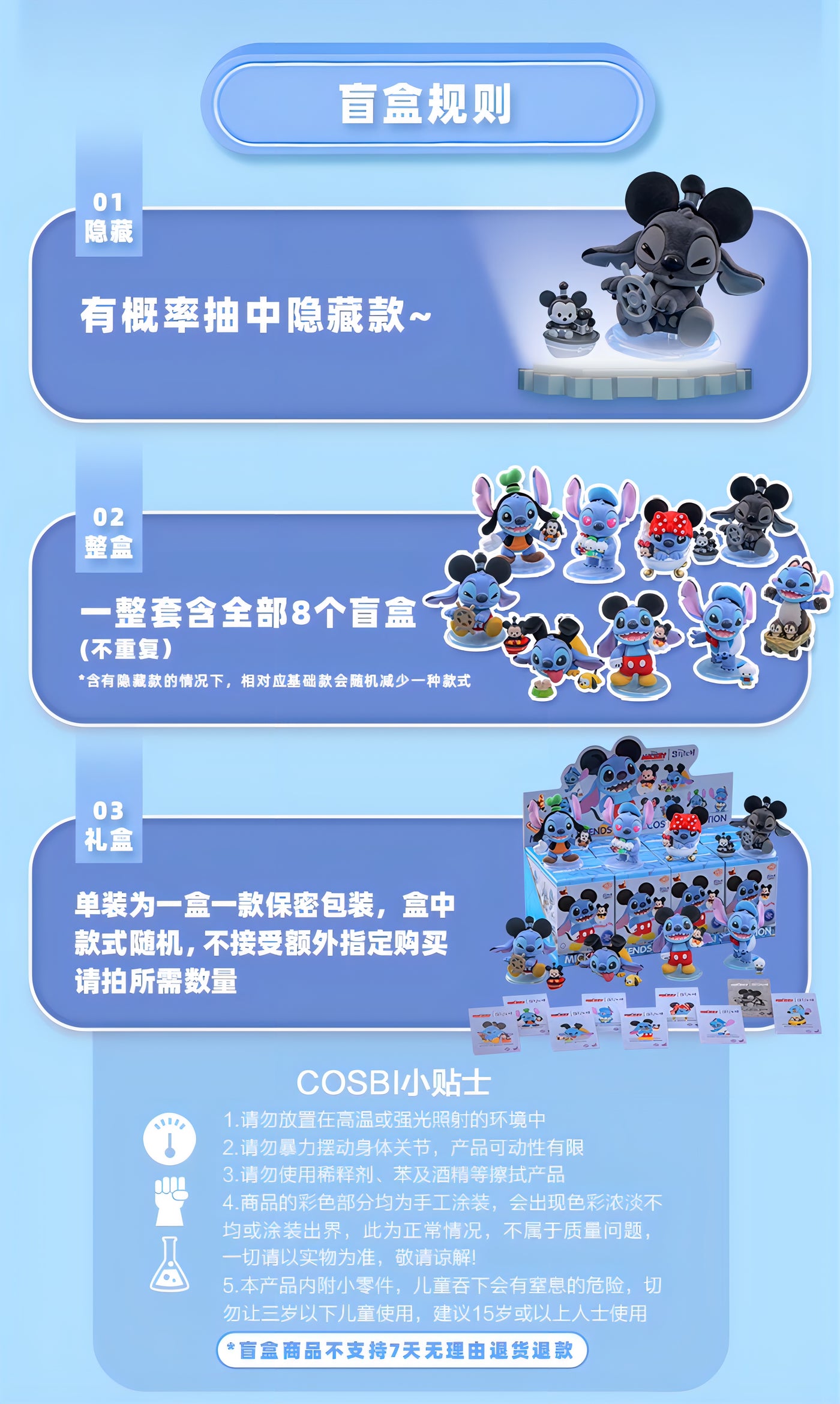 Disney スティッチ フィギュア COSBI Collection ブラインドボックス