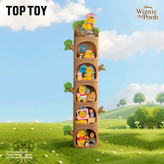 Disney くまのプーさん フィギュア ツリーハウスシリーズ ブラインドボックス TOPTOY 全種イメージ ツリーハウス全体