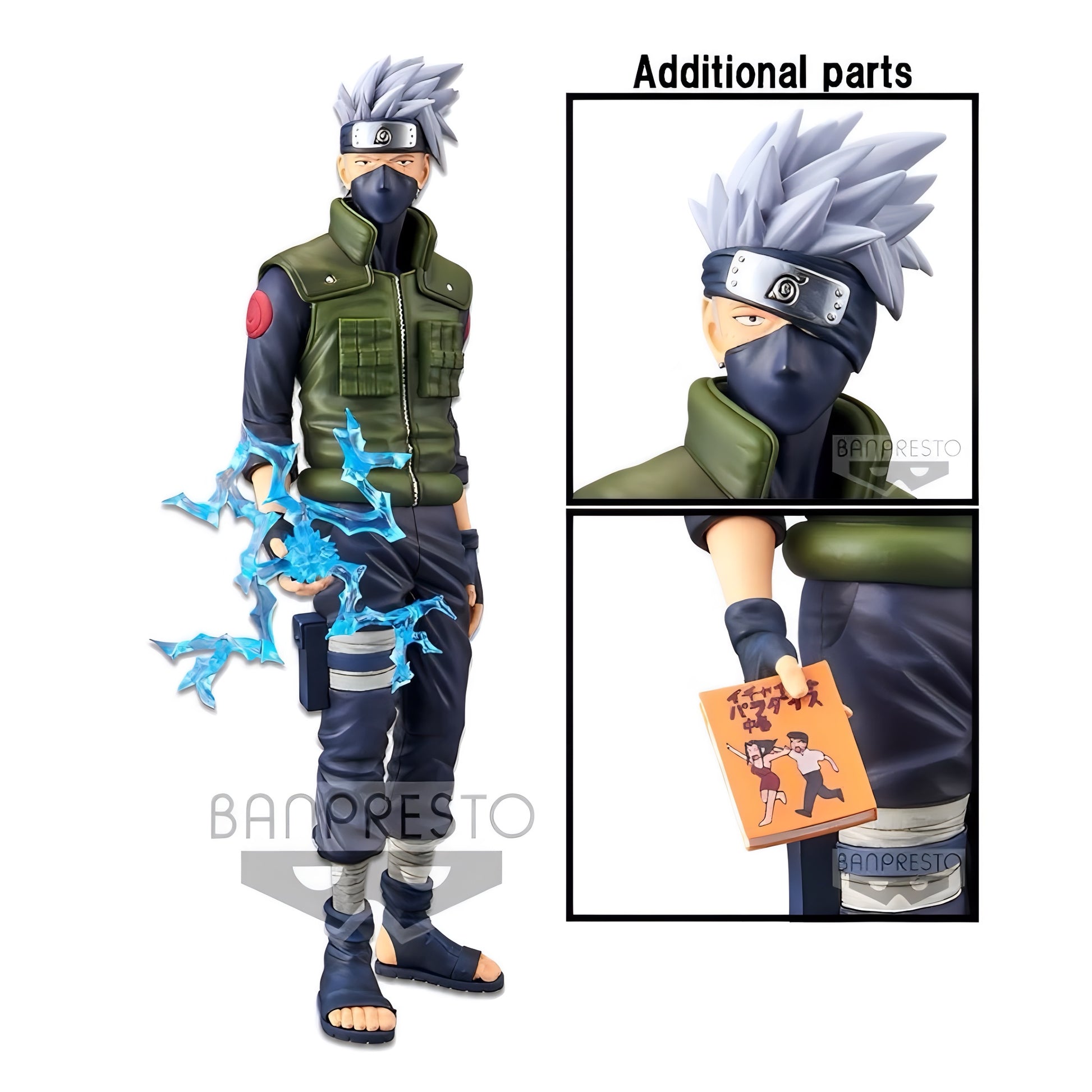 NARUTO Kakashi Hatake Figure with Chidori Lightning Effect - Front View | Banpresto