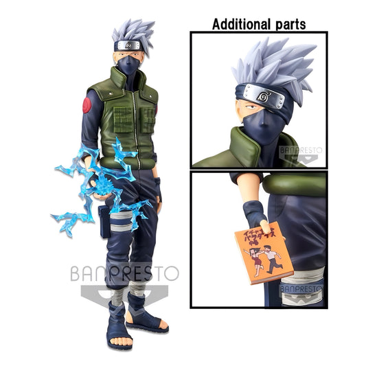 NARUTO Kakashi Hatake Figure with Chidori Lightning Effect - Front View | Banpresto