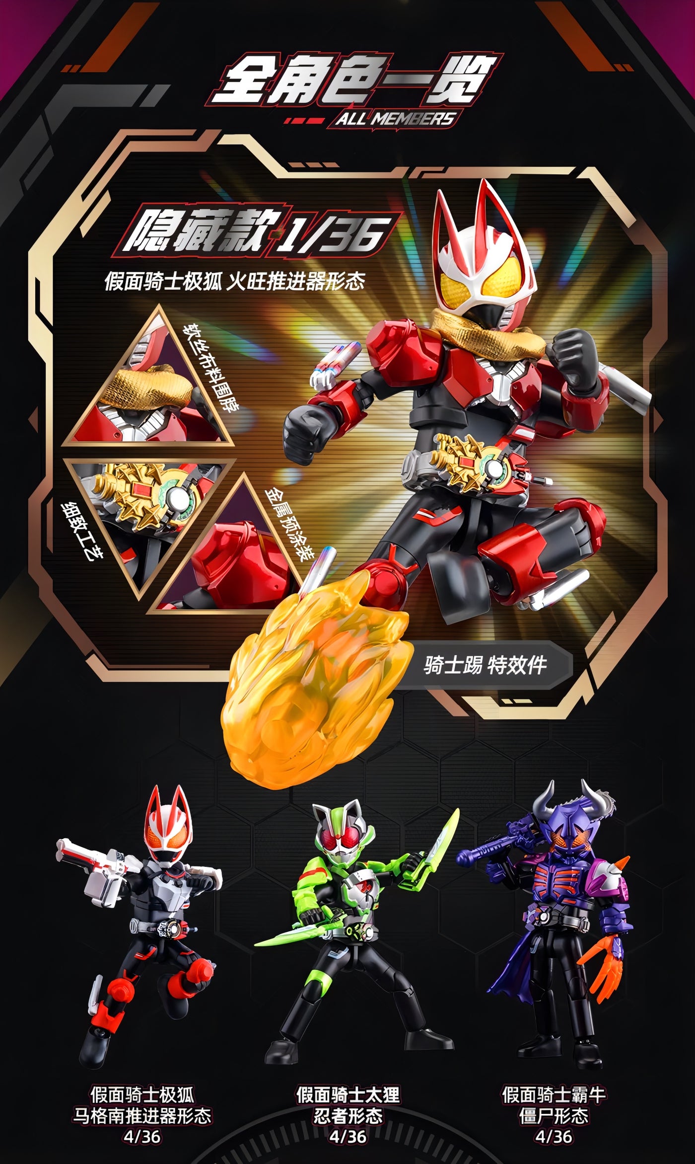 仮面ライダー ブロックフィギュア エポック 群星版 第1弾 高光時刻 ブラインドボックス