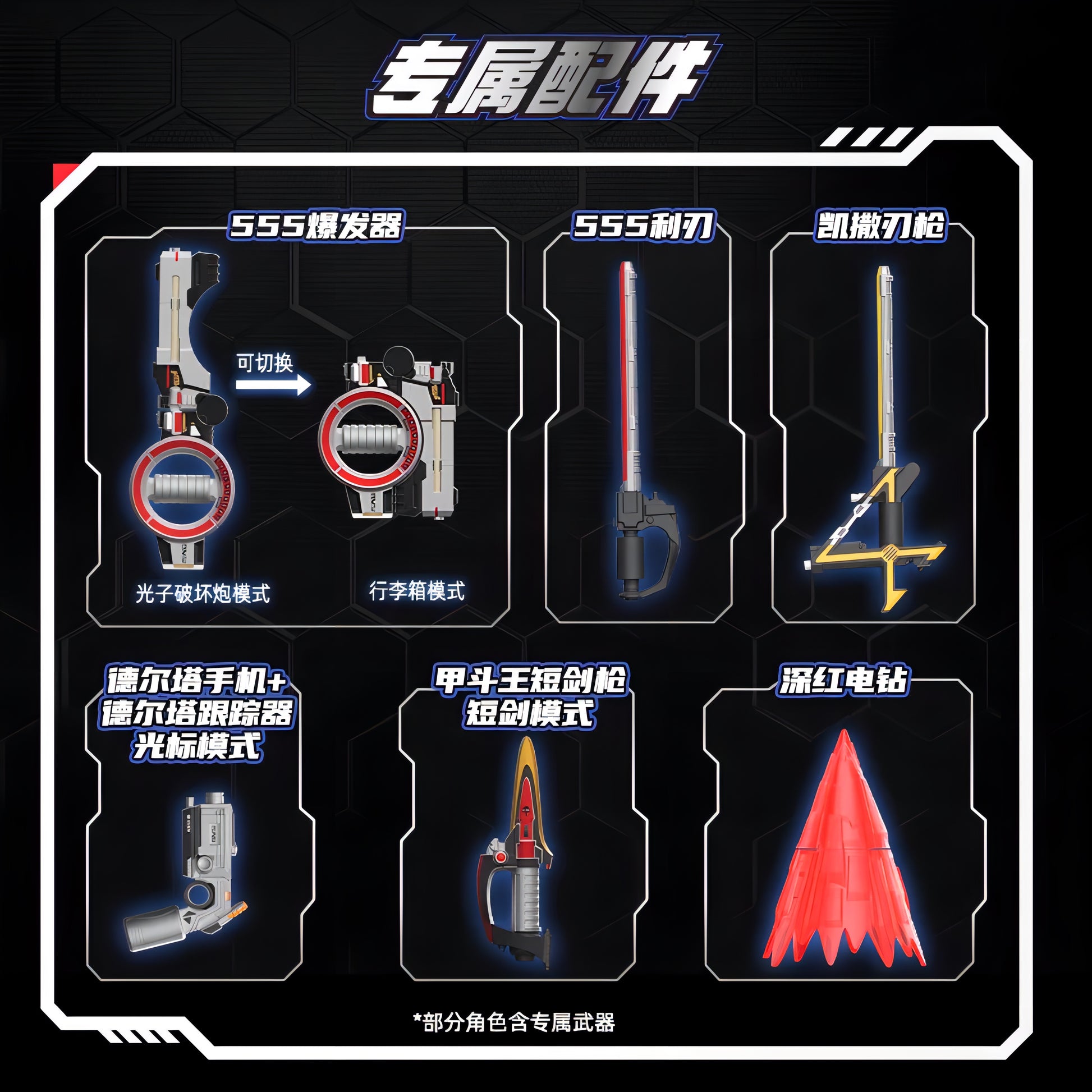 仮面ライダー ブロックフィギュア エポック 群星版 第2弾 加速世界 ブラインドボックス BLOKE（布鲁可） 専属配件パーツ一覧