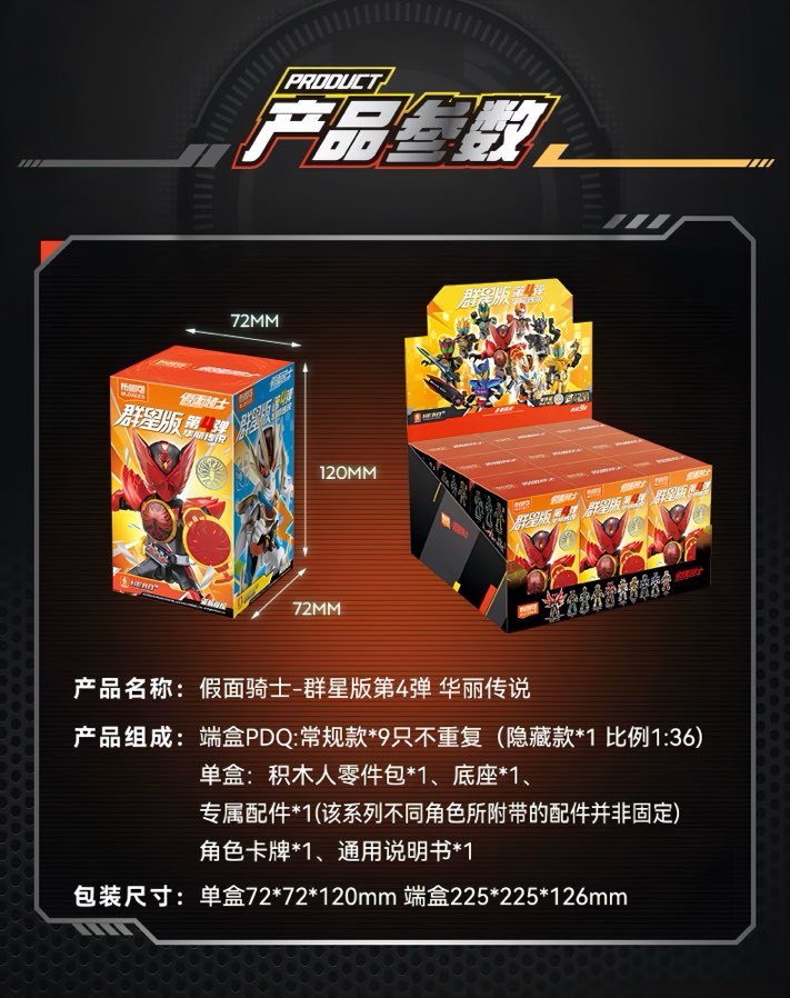仮面ライダー ブロックフィギュア エポック 群星版 第4弾 華麗伝説 ブラインドボックス