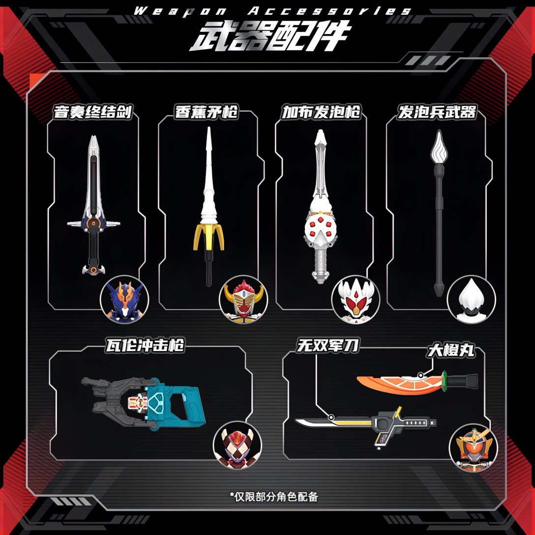 仮面ライダー ブロックフィギュア エポック 群星版 第5弾 創想飽蔵 ブラインドボックス キャラクター別武器パーツ一覧