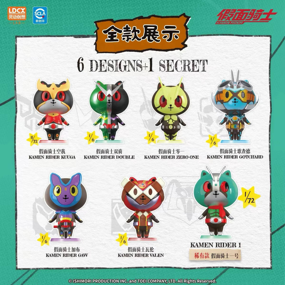仮面ライダー ソフビフィギュア ArtVerse BAKETAN BLOG Vol.1 全7種ラインナップ