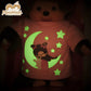 Monchhichi モンチッチちゃん ぬいぐるみ ヨーロッパ限定 Glow in the Dark 夜光Tシャツ ピンク 蓄光デザイン