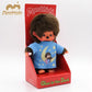 Monchhichi モンチッチくん ぬいぐるみ ヨーロッパ限定 Glow in the Dark 夜光Tシャツ ブルー Sekiguchi パッケージ正面
