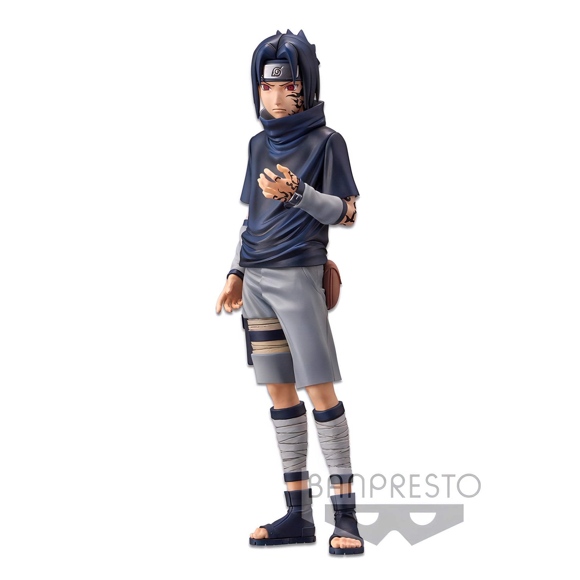 NARUTO うちはサスケ Grandista nero 海外限定 少年期 呪印 フィギュア 正面アップ バンプレスト