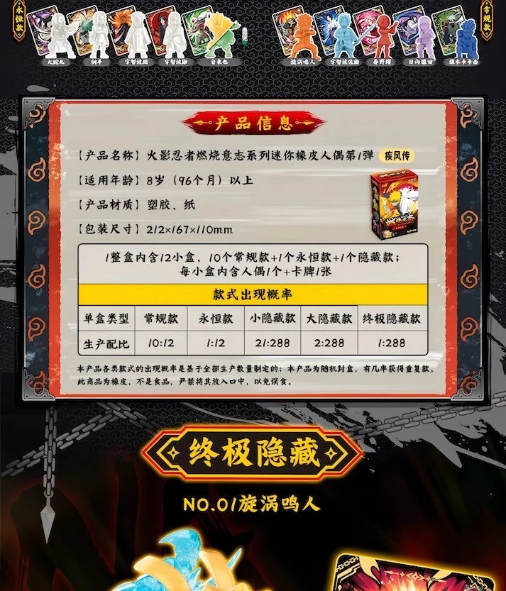 NARUTO-ナルト- 疾風伝 フィギュア 燃焼意志シリーズ 疾風絵巻 第1弾 ブラインドボックス