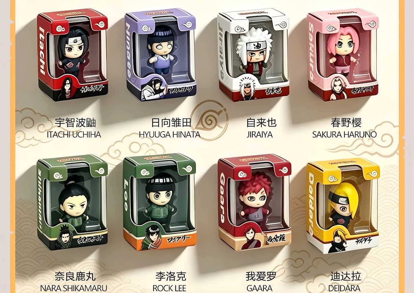 NARUTO -ナルト- 疾風伝 米粒公仔シリーズ パッケージフィギュア ブラインドボックス 海外限定 Jandoon