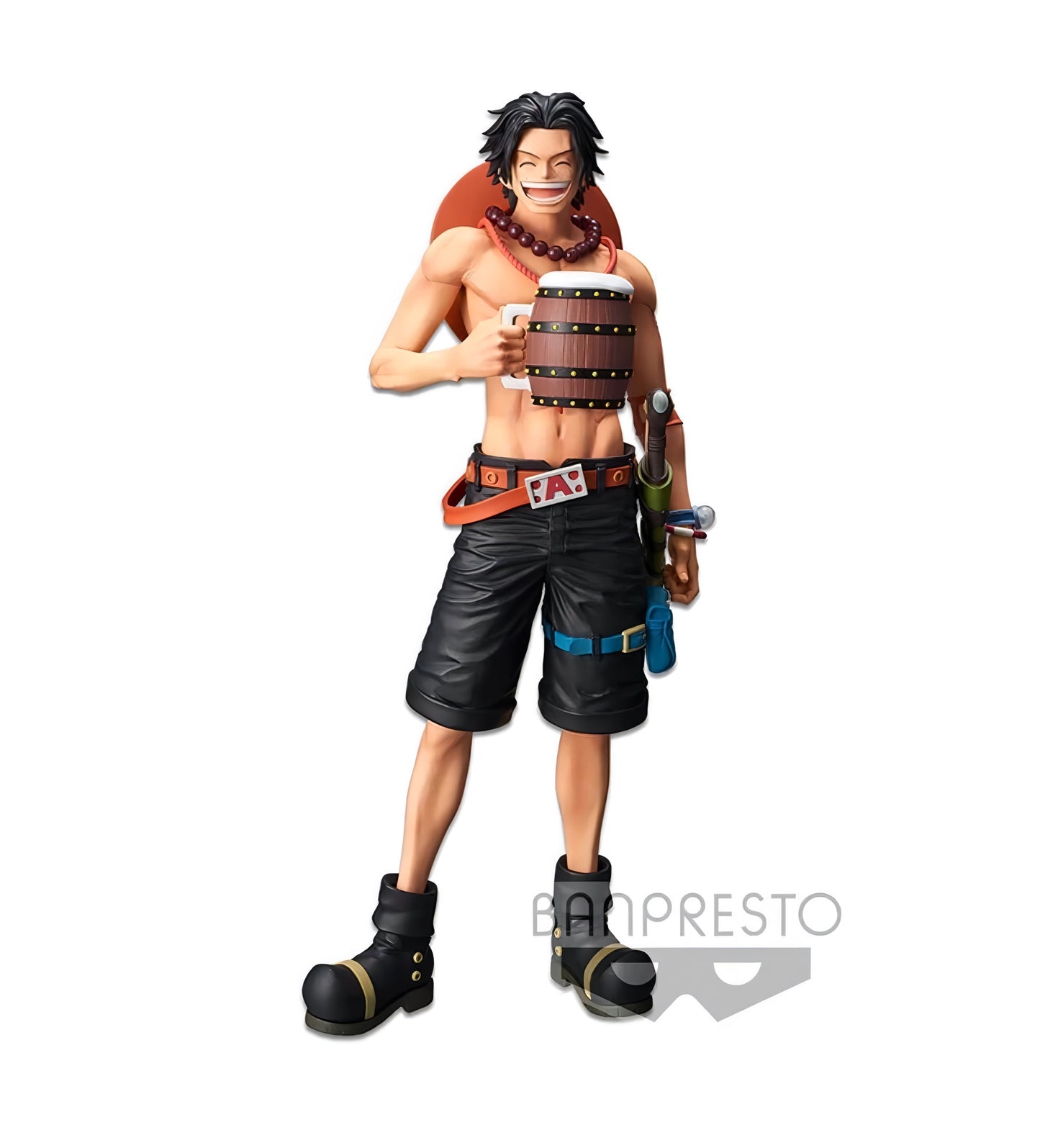 ONE PIECE ポートガス・D・エース Grandista nero フィギュア 樽持ち笑顔 差し替えパーツ BANPRESTO