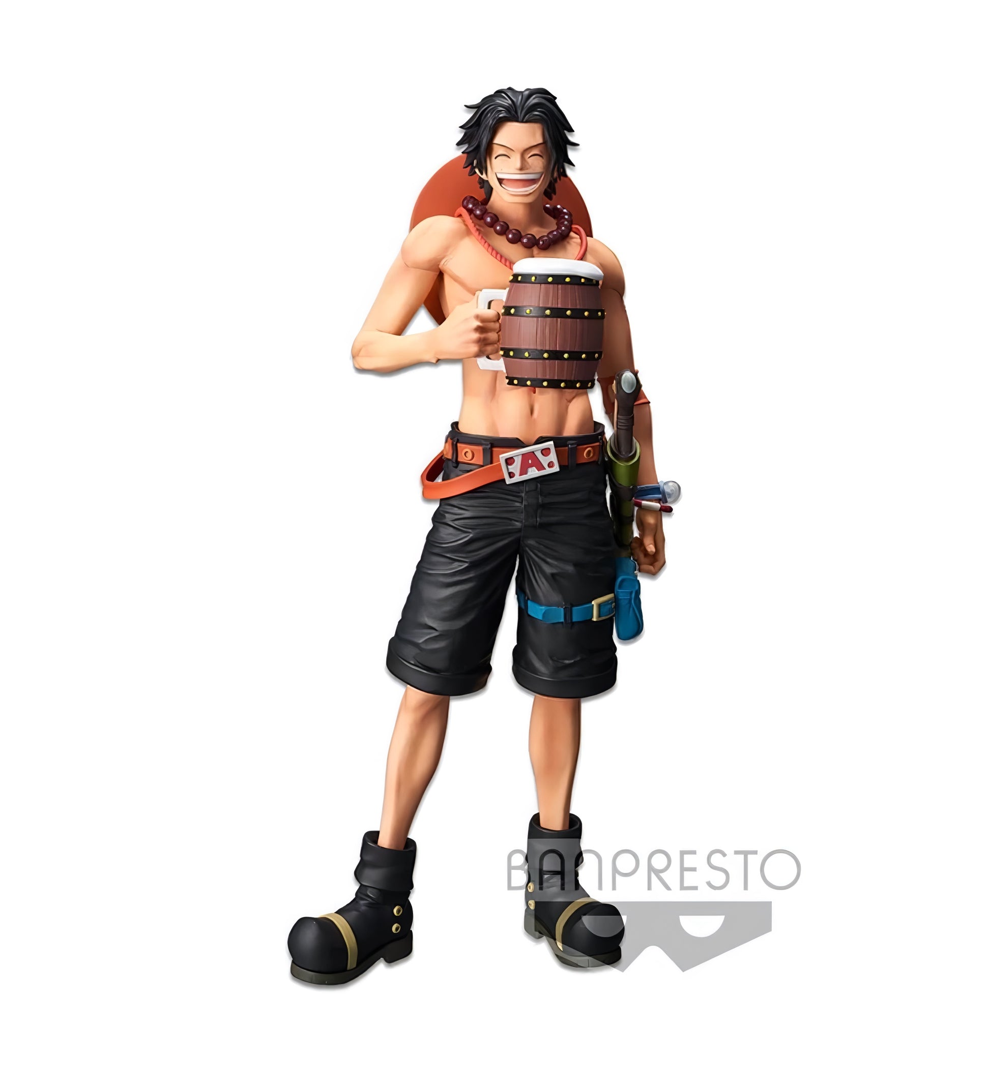 ONE PIECE ポートガス・D・エース Grandista nero フィギュア 樽持ち笑顔 差し替えパーツ BANPRESTO