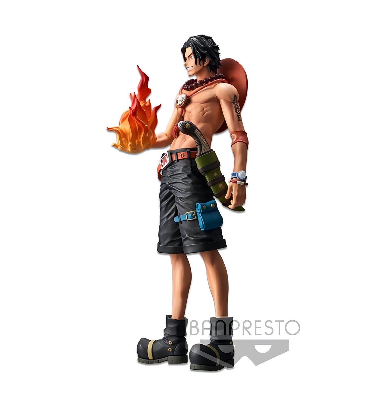 ONE PIECE ポートガス・D・エース Grandista nero フィギュア 左側面 火拳エフェクト BANPRESTO