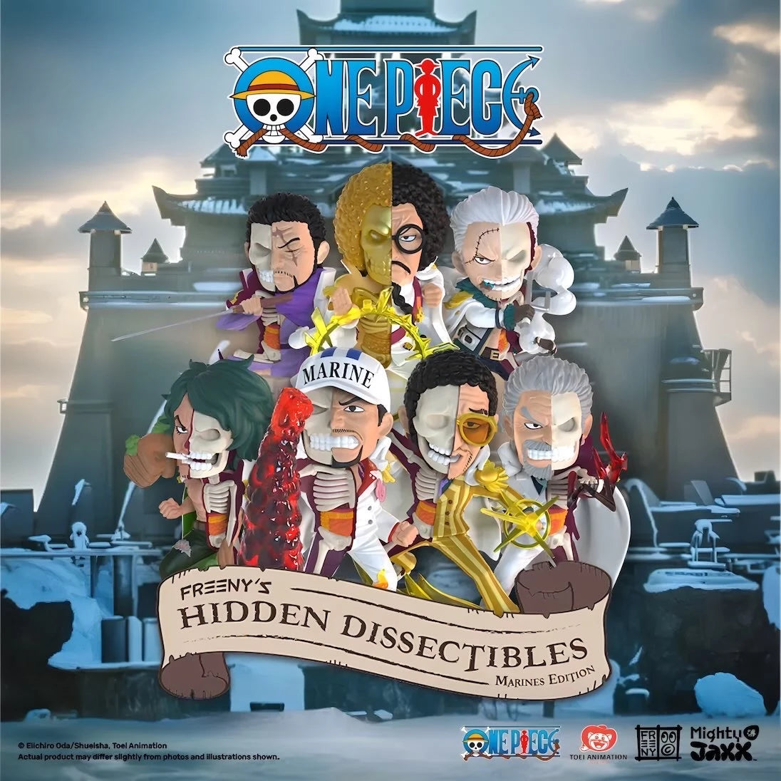 ONE PIECE フィギュア Freeny's Hidden Dissectibles Marines Edition ブラインドボックス Mighty Jaxx メインビジュアル