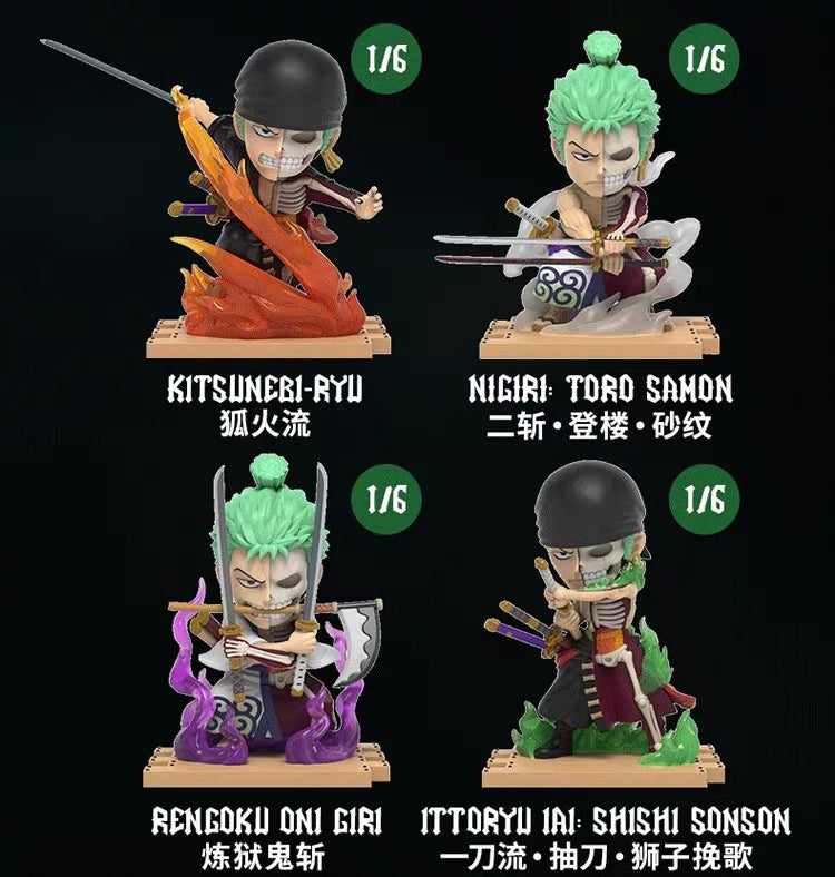 ONE PIECE フィギュア Freeny's Hidden Dissectibles Zoro Sword Stances Series ブラインドボックス