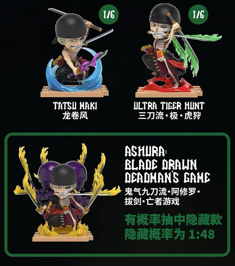 ONE PIECE フィギュア Freeny's Hidden Dissectibles Zoro Sword Stances Series ブラインドボックス