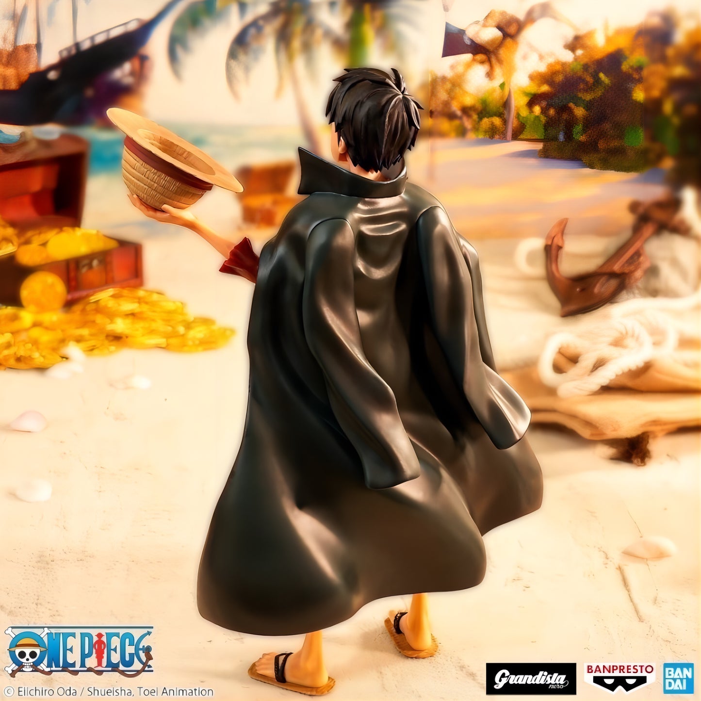 ワンピース モンキー・D・ルフィ Grandista Nero 海外限定 ワノ国ver フィギュア 背面 マント バンプレスト