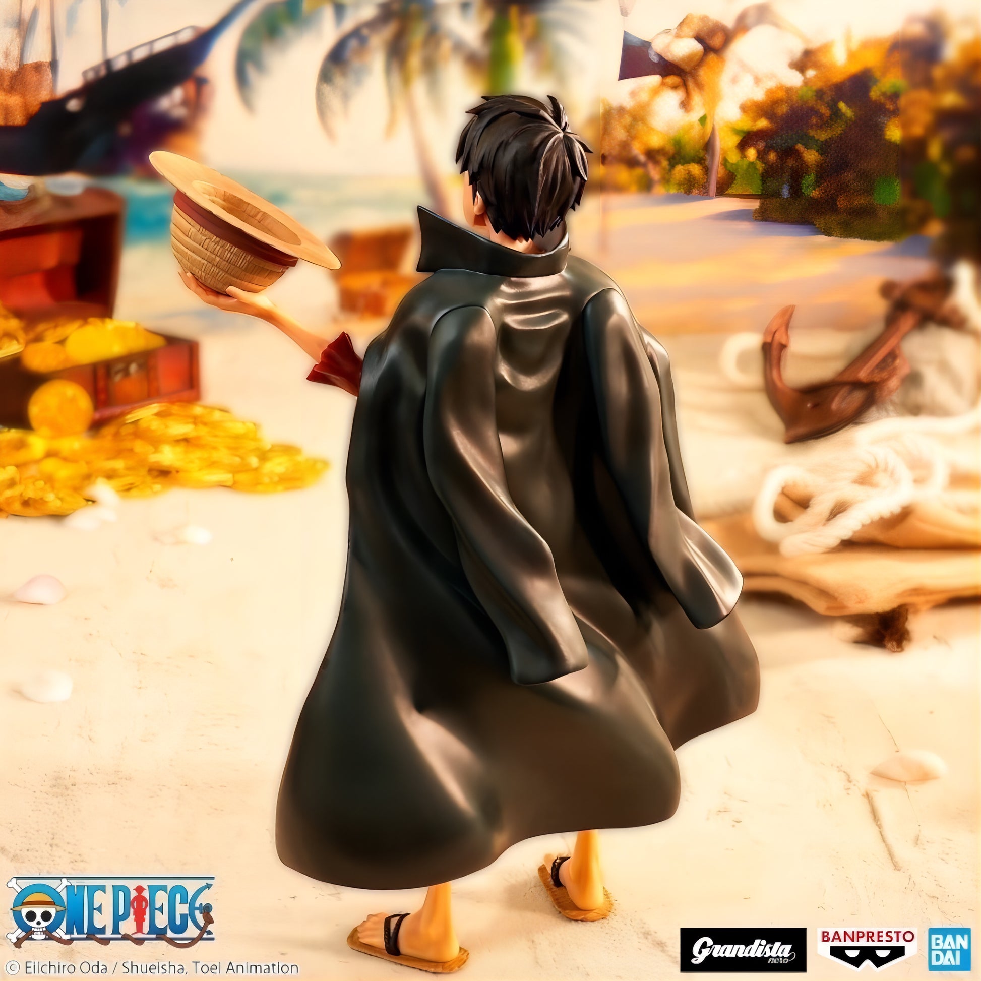 ワンピース モンキー・D・ルフィ Grandista Nero 海外限定 ワノ国ver フィギュア 背面 マント バンプレスト