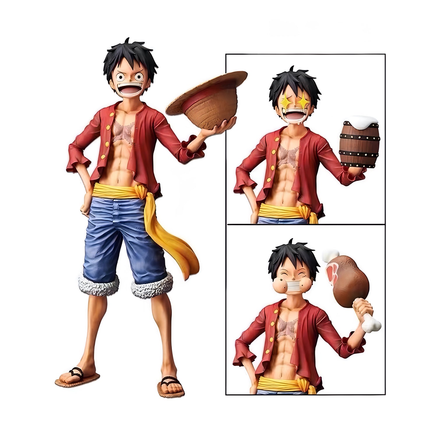 ONE PIECE モンキー・D・ルフィ Grandista Nero フィギュア 正面 交換パーツ付属 BANPRESTO