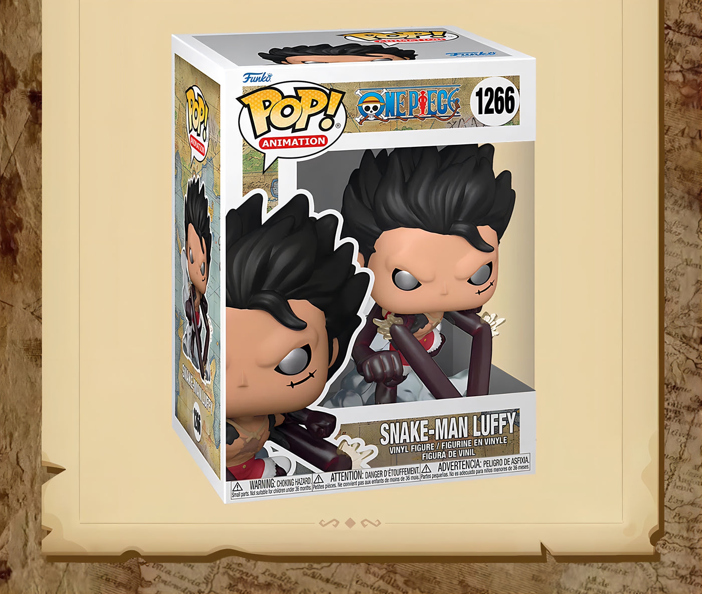 ONE PIECE モンキー・D・ルフィ ソフビフィギュア POP! Animation 1266 ギア4 スネイクマン