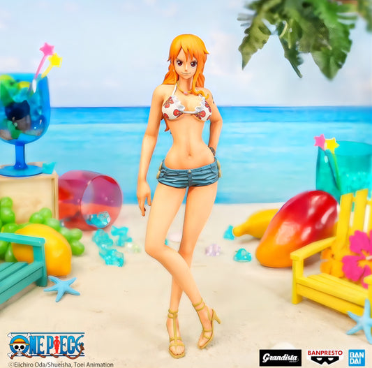 ワンピース ナミ Grandista nero 海外限定 ビキニ フィギュア 正面全身 バンプレスト