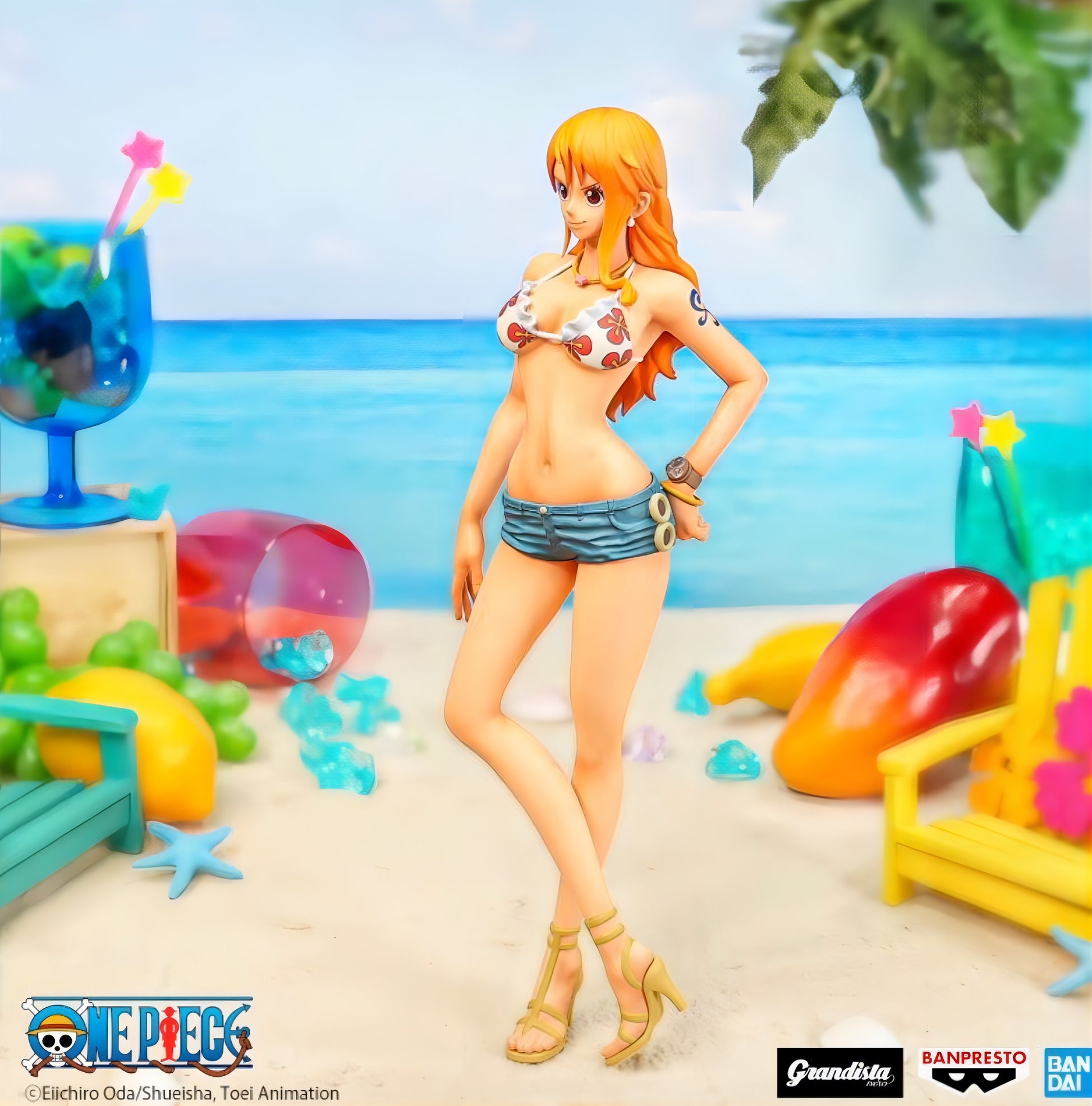 ワンピース ナミ Grandista nero 海外限定 ビキニ フィギュア 全身ポーズ バンプレスト