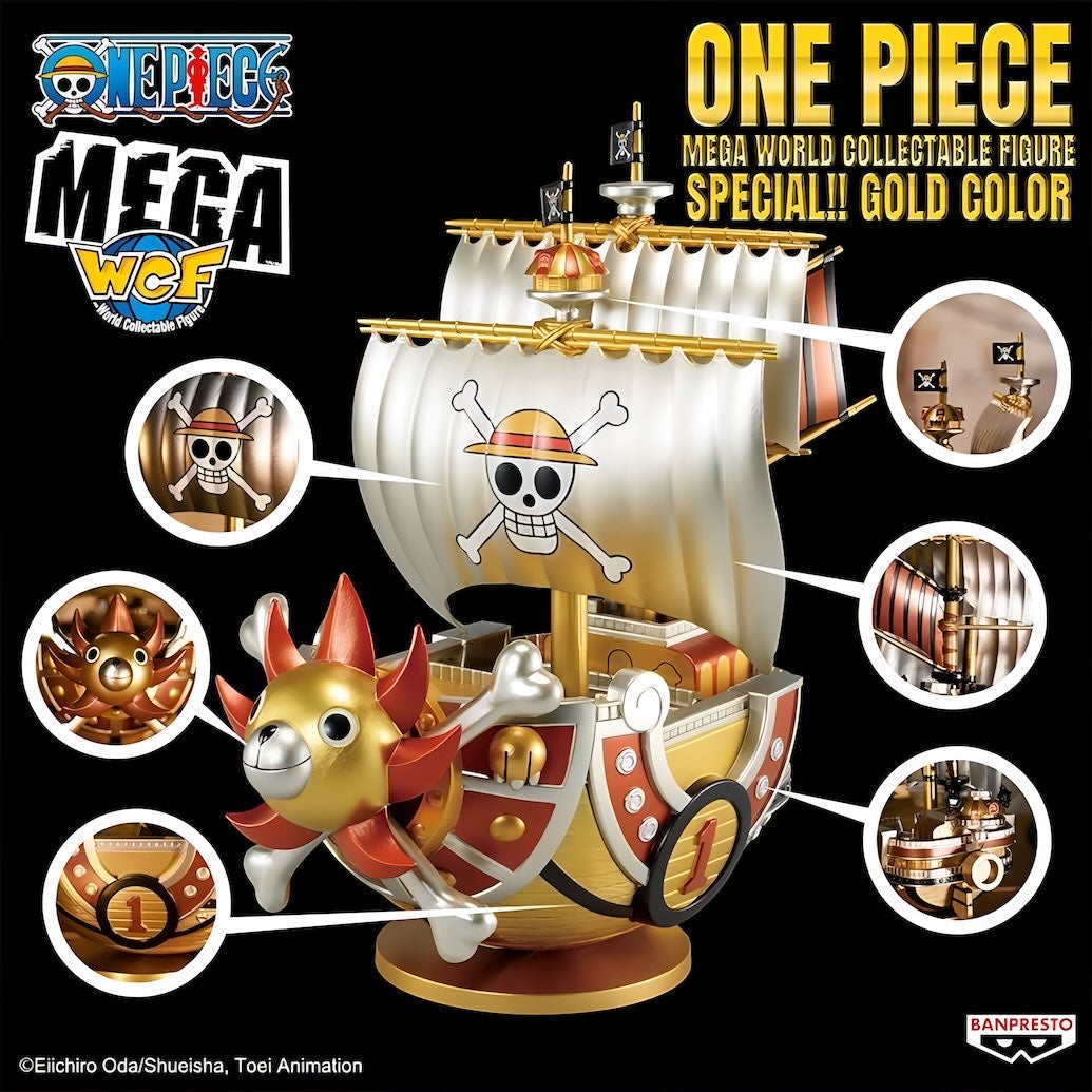 ONE PIECE サウザンド・サニー号 フィギュア MEGA WCF GOLDカラーver