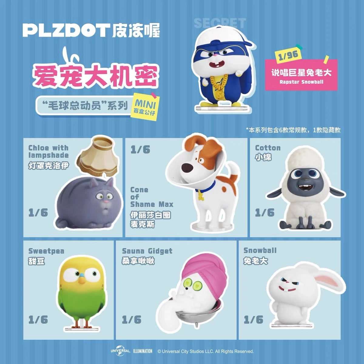 ペット フィギュア Furzzballsシリーズ 全6種＋シークレット Snowball ラインナップ PLZDOT
