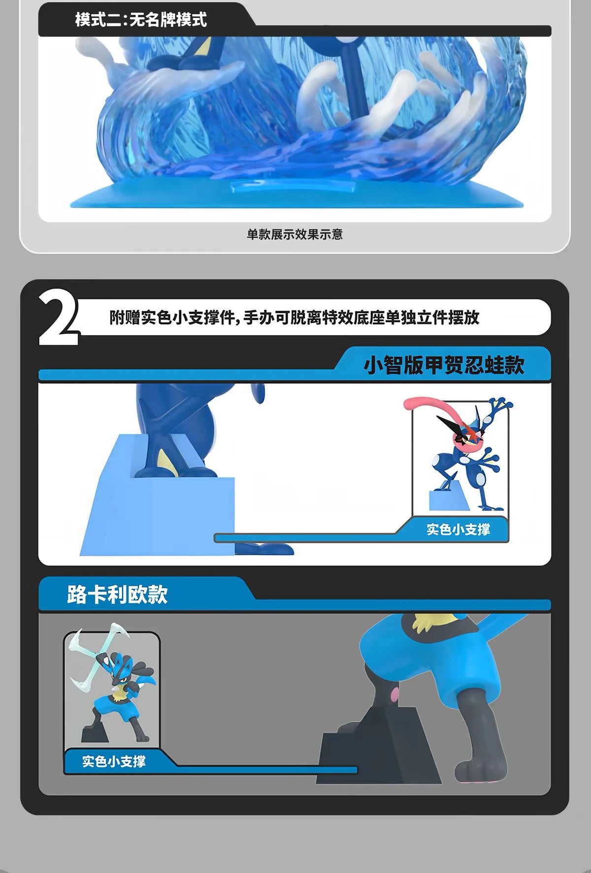 ポケットモンスター サトシゲッコウガ／ルカリオ フィギュア Twinkmont 終極一撃シリーズ