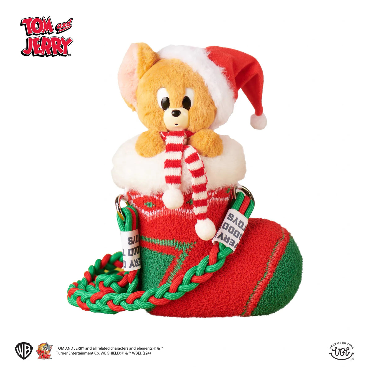 トムとジェリー ジェリー クリスマスソックス ぬいぐるみ＆ショルダーバッグセット VGT 正面