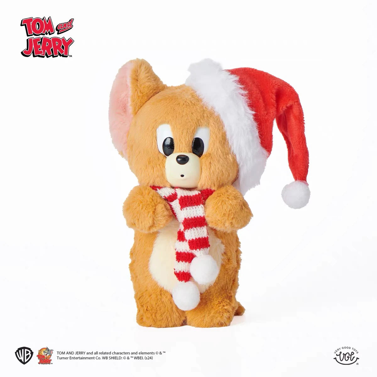 トムとジェリー ジェリー クリスマスソックス ぬいぐるみ＆ショルダーバッグセット VGT ジェリーぬいぐるみ 正面